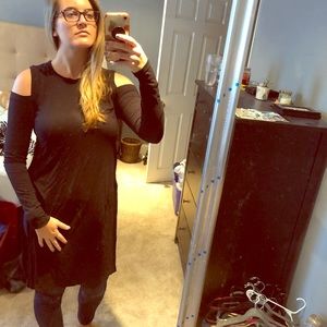 LAMade black cold shoulder tunic